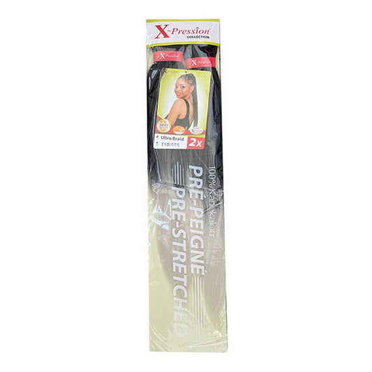 Hair extensions Pre-Peigne X-Pression Nº T1B/60S (1X2) X-Pression