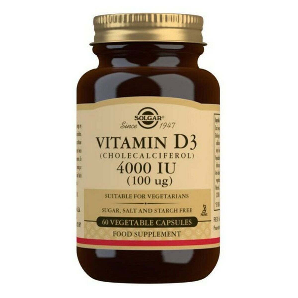 Vitamin D3 Solgar E52907 Vegetable capsules (60 uds) Solgar