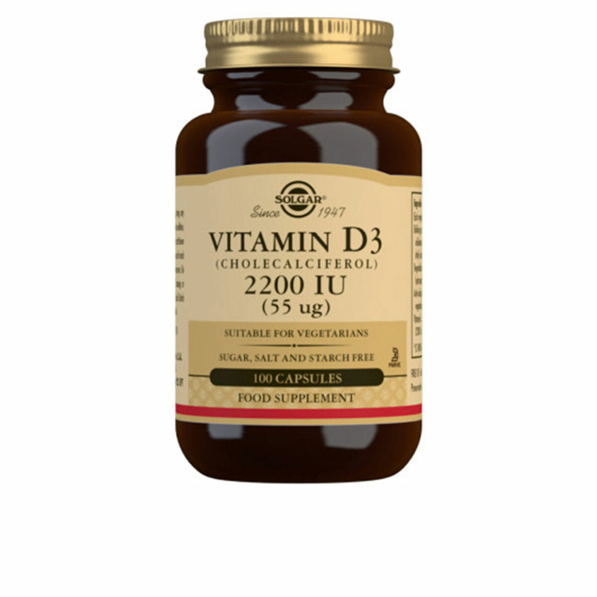 Vitamin D3 (Cholecalciferol) Solgar   100 Units