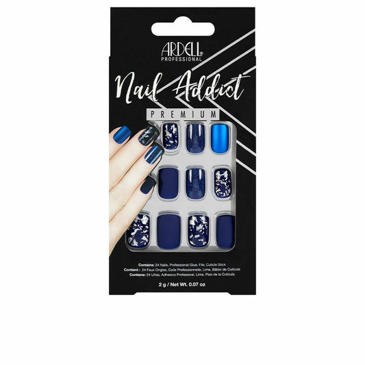 False nails Ardell Nail Addict Matte Blue (24 pcs)