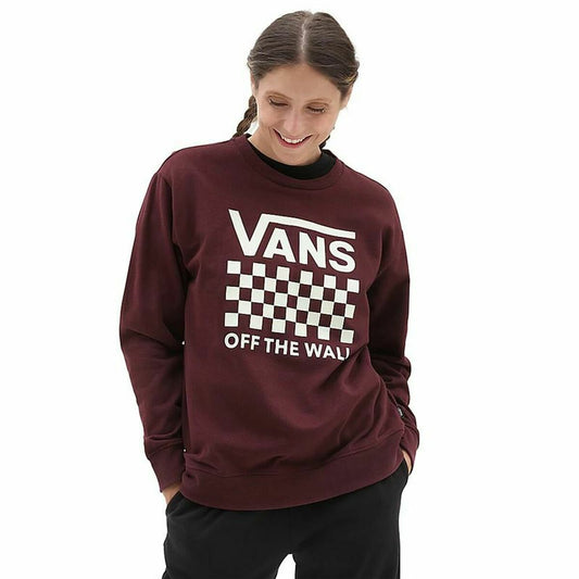 Women’s Sweatshirt without Hood Vans Lock Box Crew-B Maroon Vans