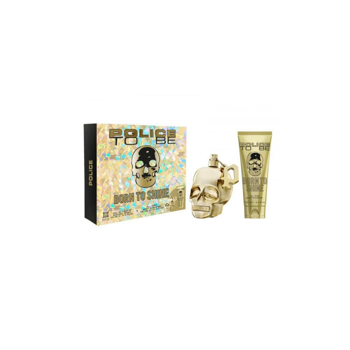 Men's Perfume Set Police TO BE BORN TO SHINE FOR MAN EDT 2 Pieces