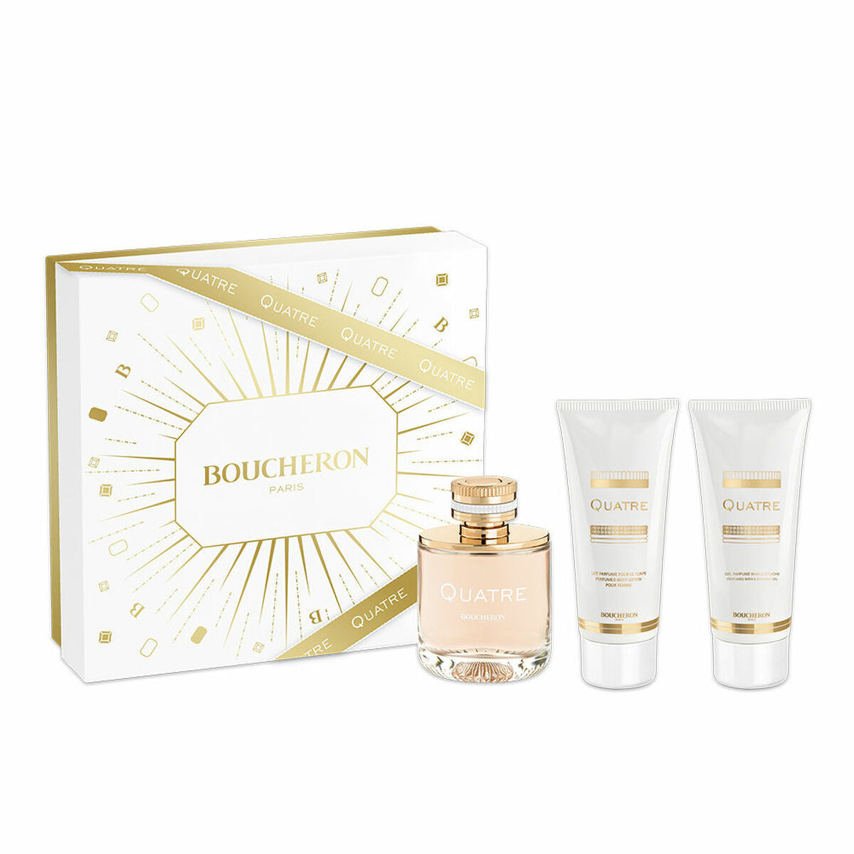 Women's Perfume Set Boucheron QUATRE POUR FEMME EDP 3 Pieces Boucheron