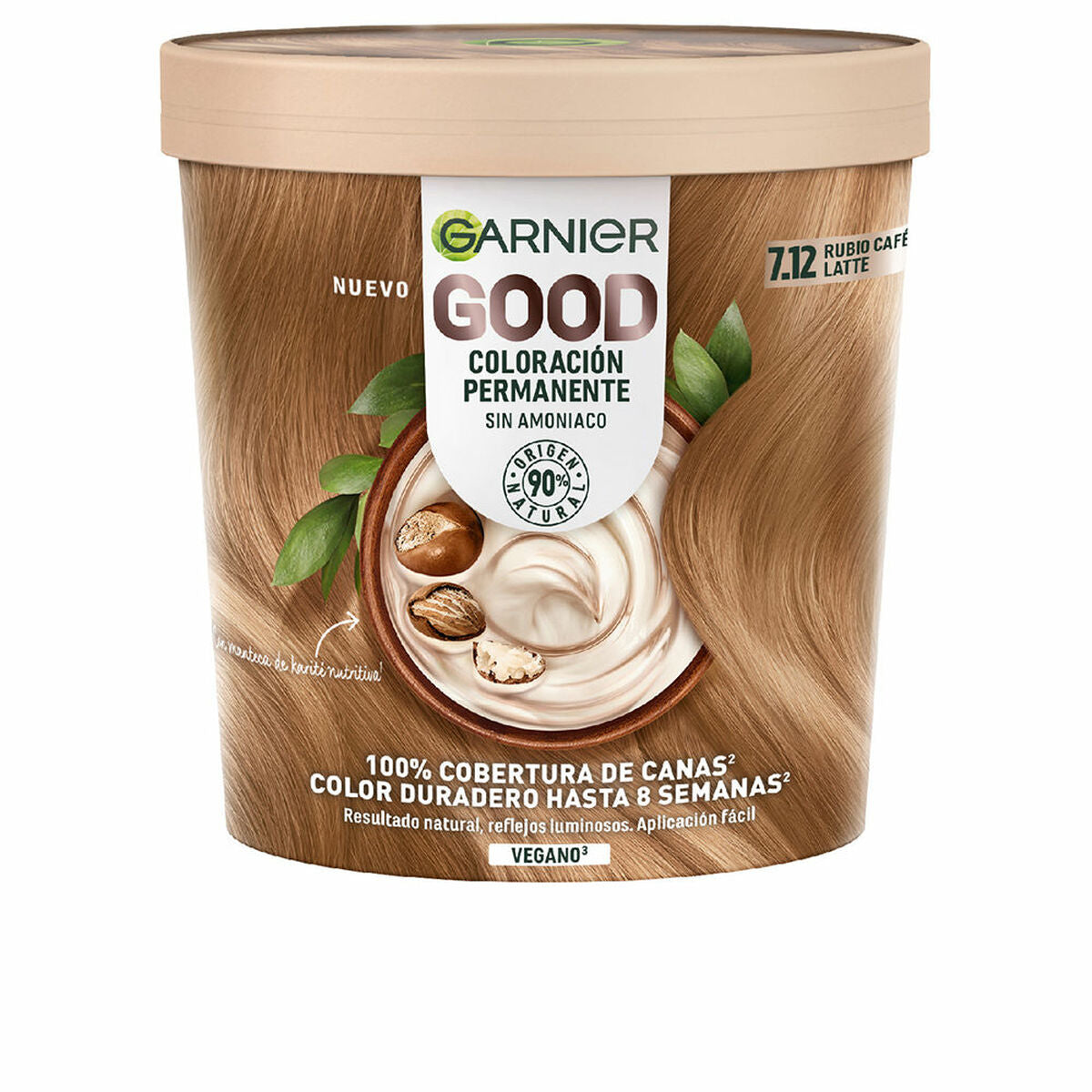 Permanent Dye Garnier Good Café Latte Blonde Nº 7.12 (1 Unit) Garnier