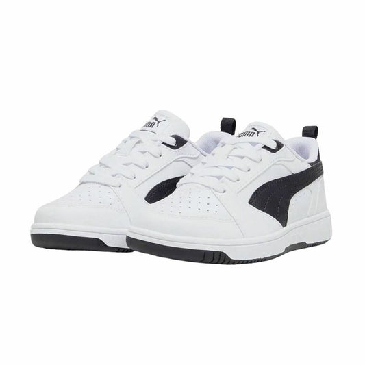 Children’s Casual Trainers Puma Rebound V6 Lo A White Black Puma