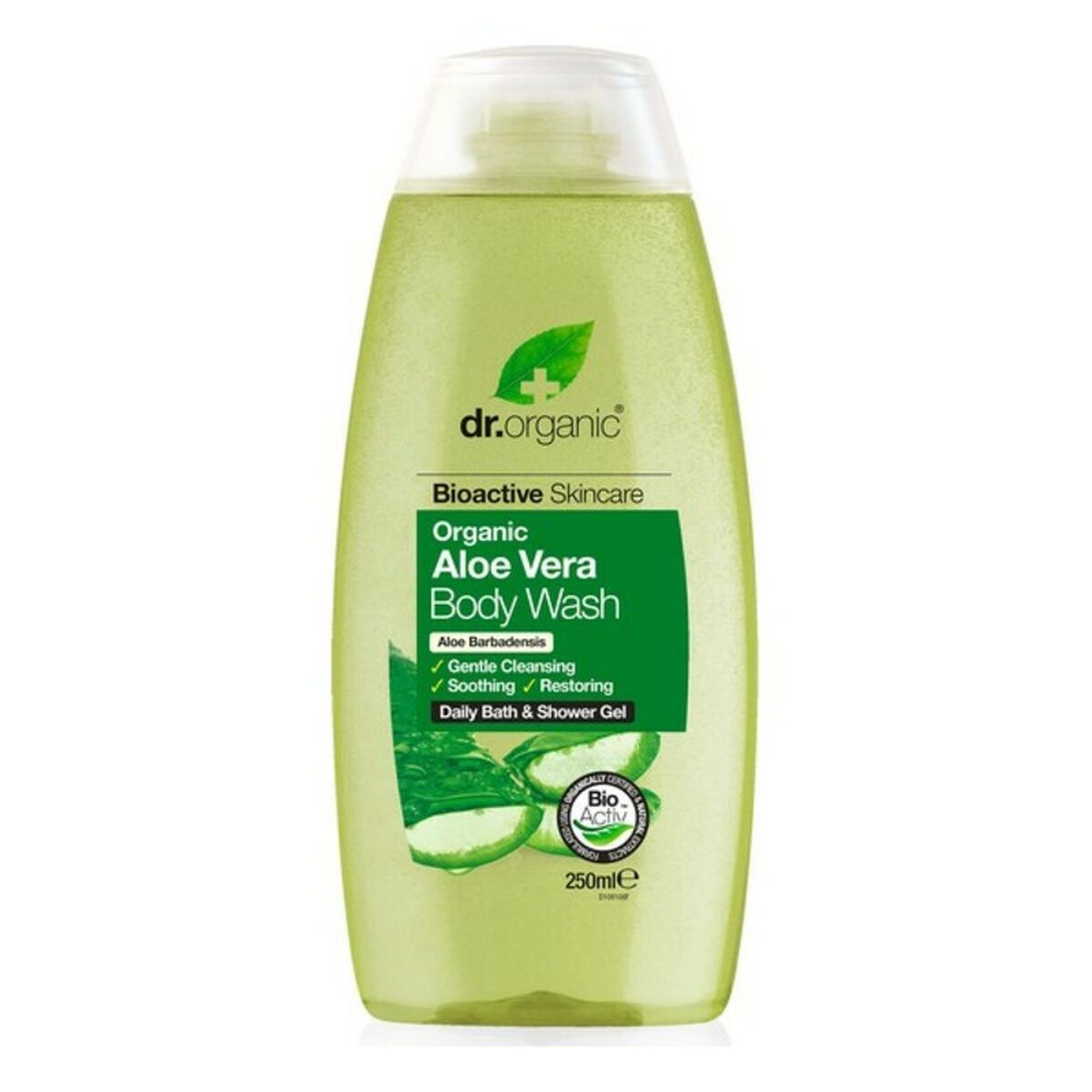 Moisturising Bath Gel with Aloe Vera Bioactive Organic Dr.Organic DR00109 250 ml