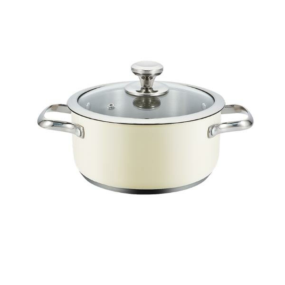 Casserole with lid Haeger PA-24H.008A Beige Ø 24 cm