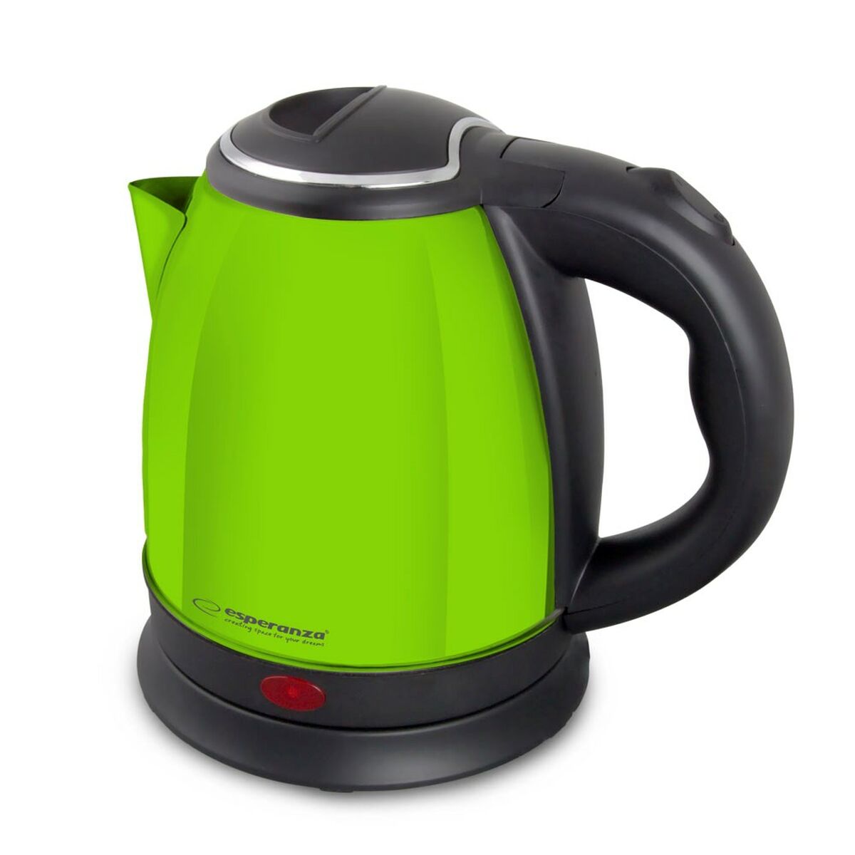 Kettle Esperanza EKK128G Black Green Stainless steel Plastic 1350 W 1 L