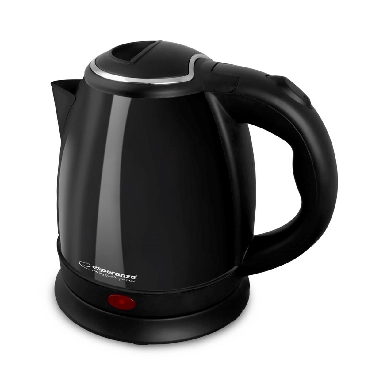 Kettle Esperanza EKK128K Black Stainless steel Plastic 1350 W 1 L