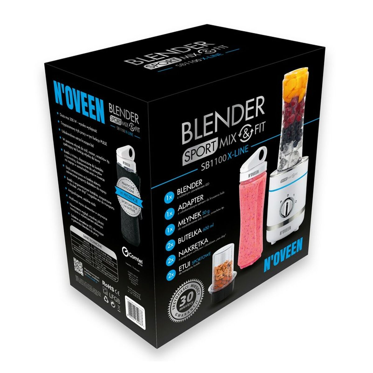 Cup Blender N'oveen SB1100 White 300 W 600 ml