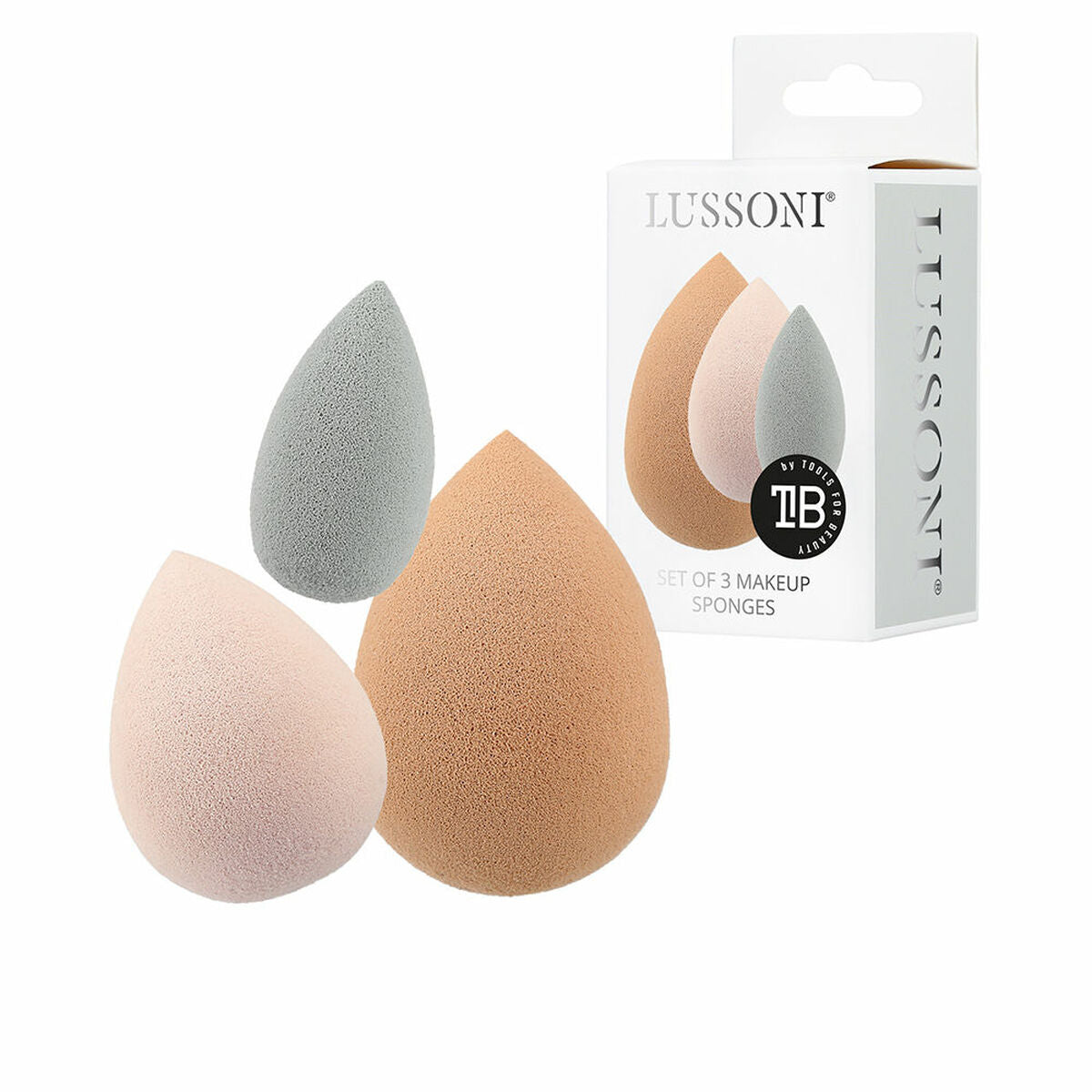 Make-up Sponge Lussoni Esponjas Lote Multicolour 3 Pieces Lussoni