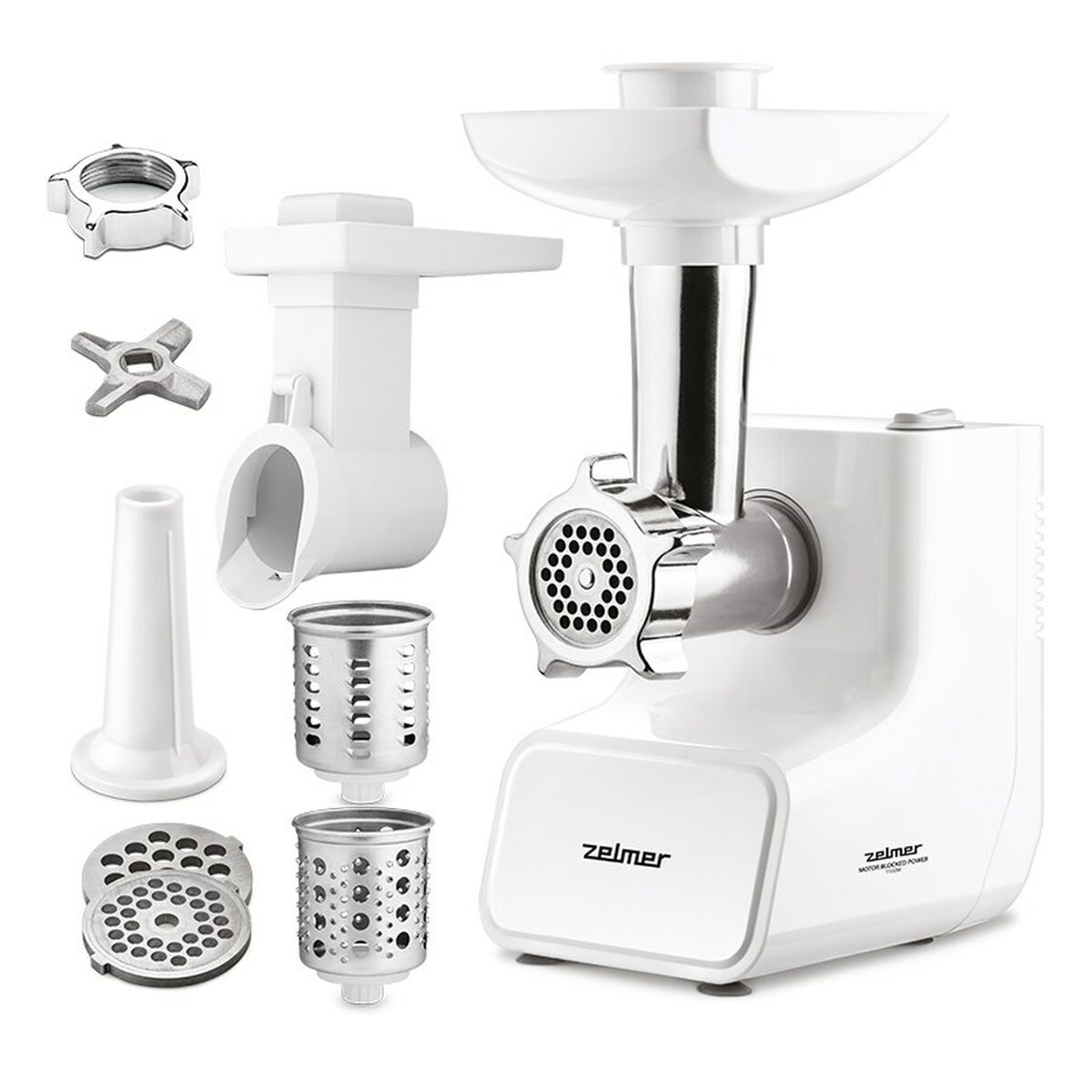 Mincer Zelmer ZMM3512B White Silver Metal 1500 W