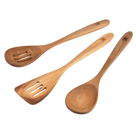 Set of Kitchen Utensils Masterpro Acacia Brown 3 Pieces