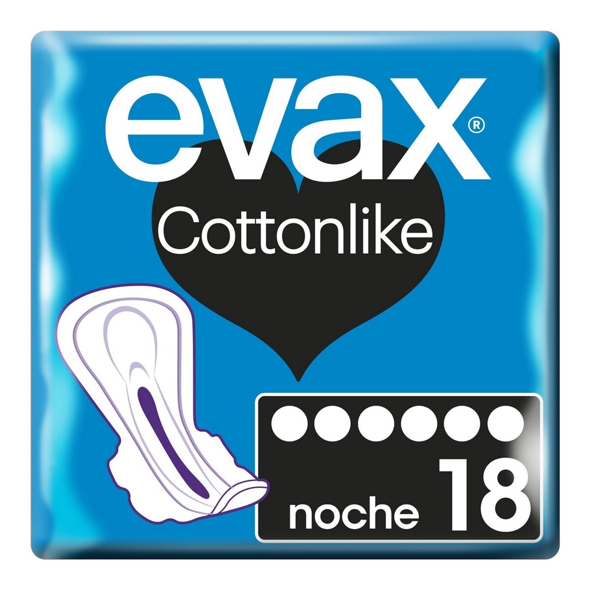 Night Sanitary Pads with Wings Evax COTTONLIKE (9 uds)