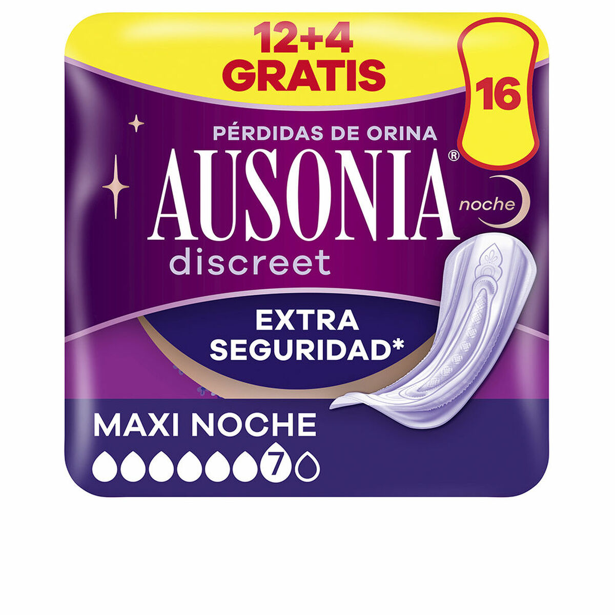 Incontinence Sanitary Pad Ausonia Discreet Maxi 16 Units