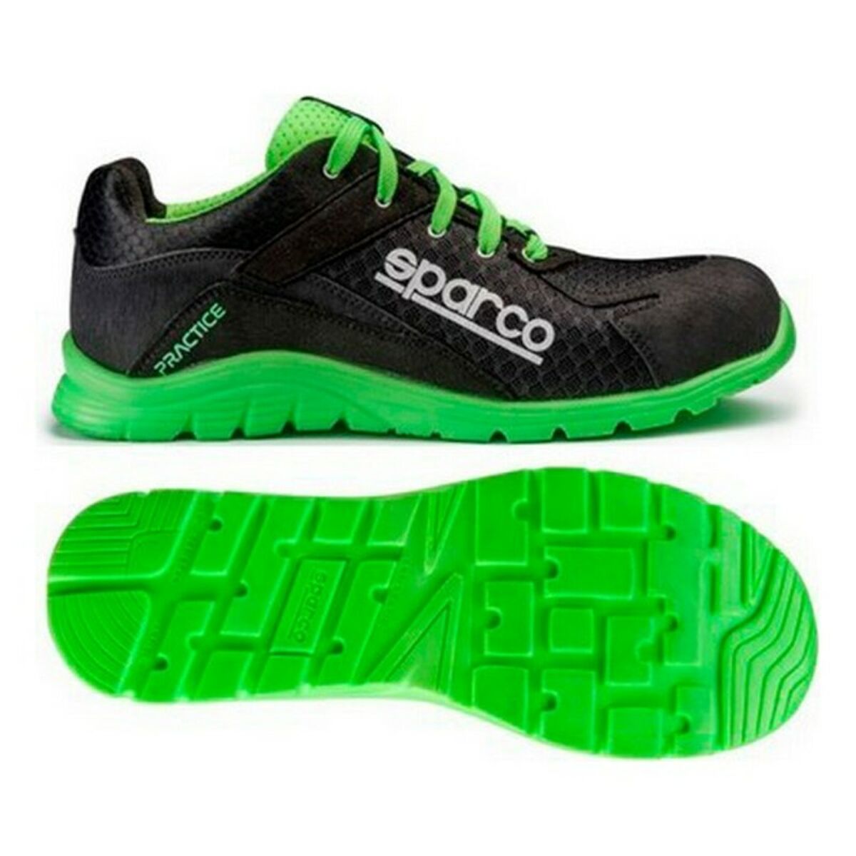 Safety shoes Sparco Practice 07517 Black/Green Sparco