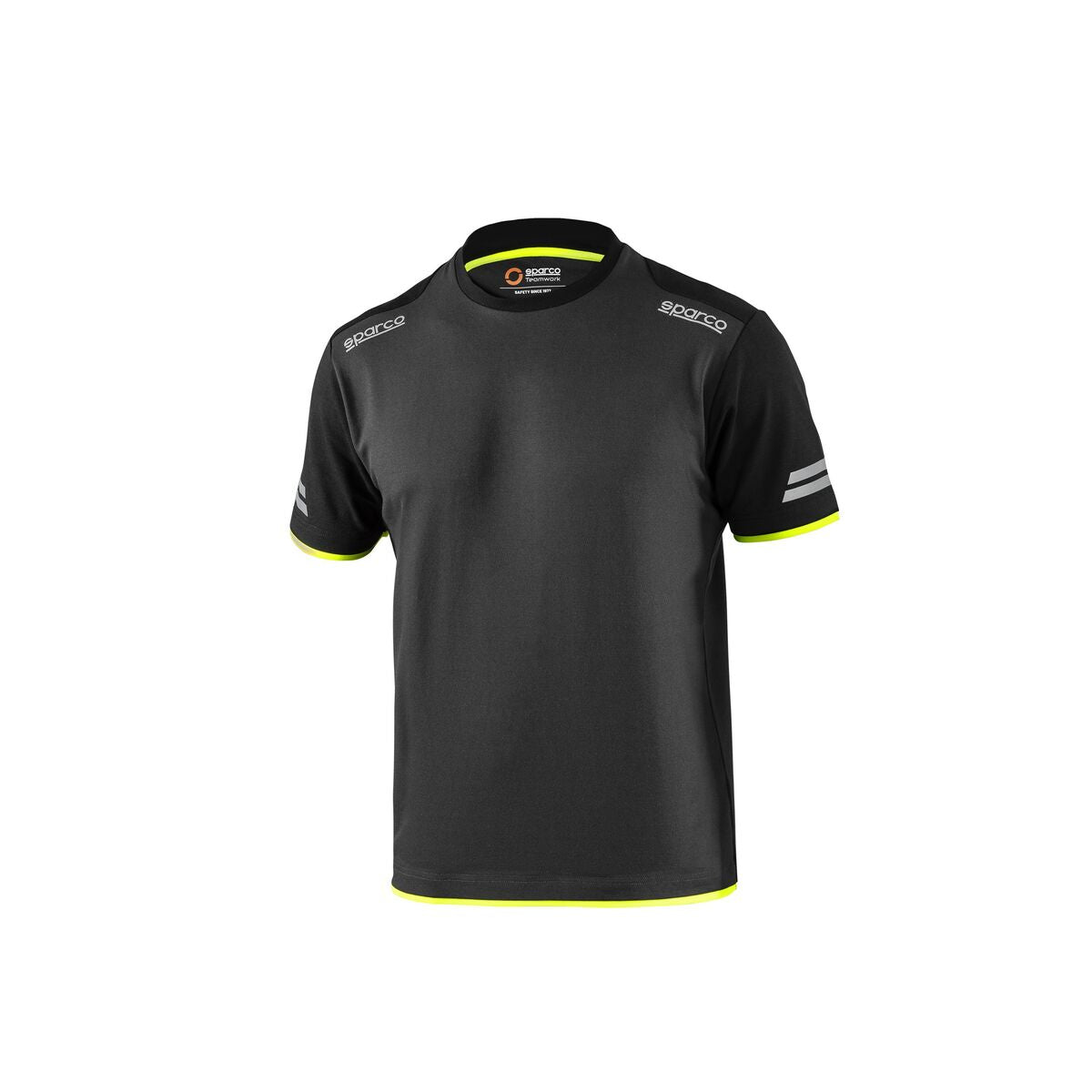 Men’s Short Sleeve T-Shirt Sparco TW Yellow Grey S