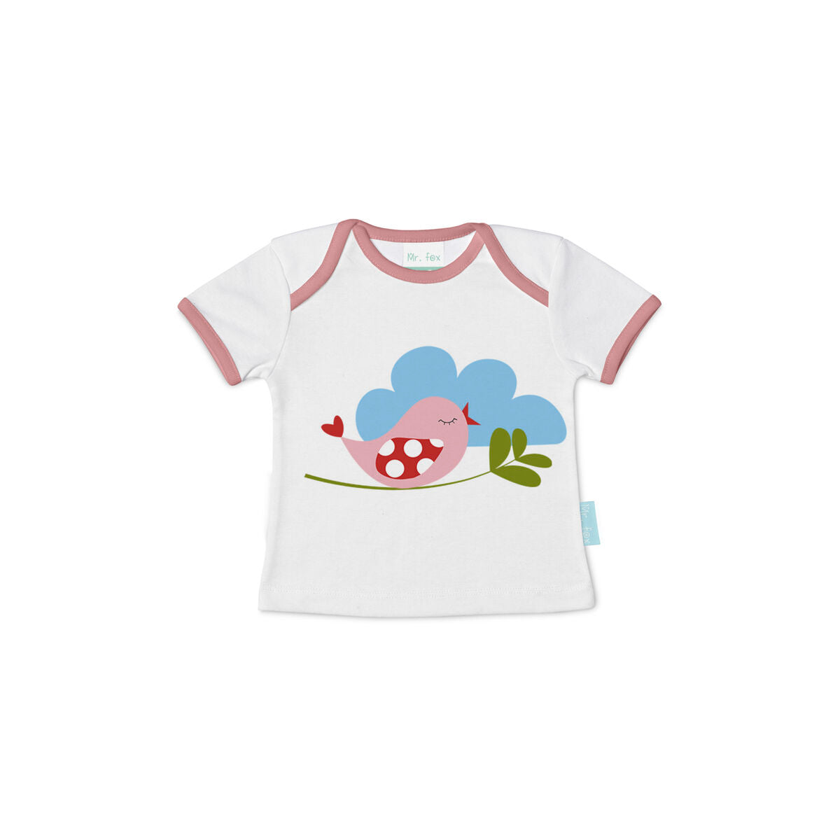 Child's Short Sleeve T-Shirt HappyFriday Mr Fox Little Birds Multicolour 18-24 meses HappyFriday