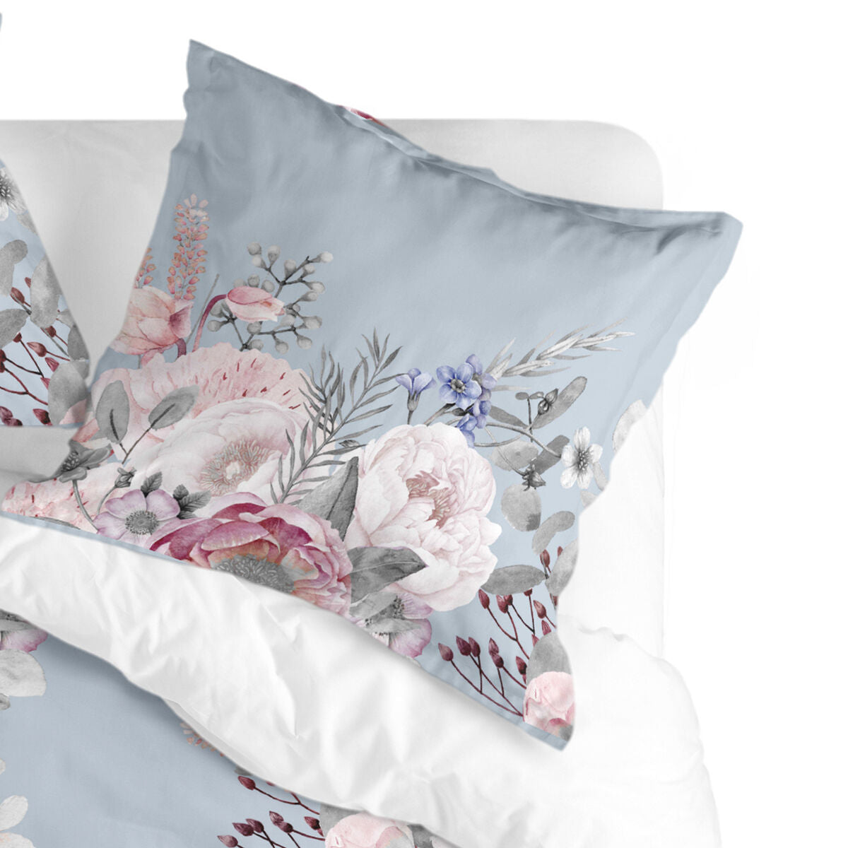 Pillowcase HappyFriday Soft bouquet Multicolour 60 x 60 cm HappyFriday