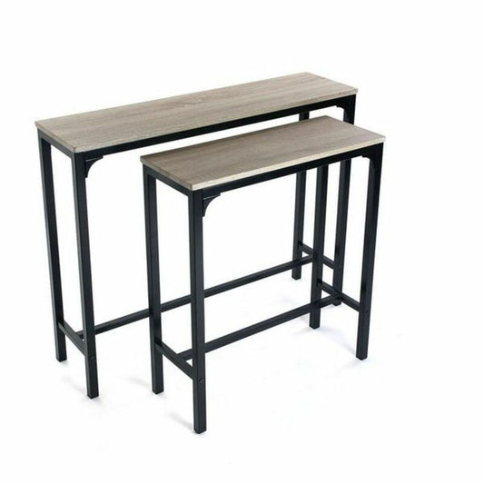 Set of 2 tables Versa Metal (25 x 80 x 95 cm) (63 x 25 x75 cm) Versa