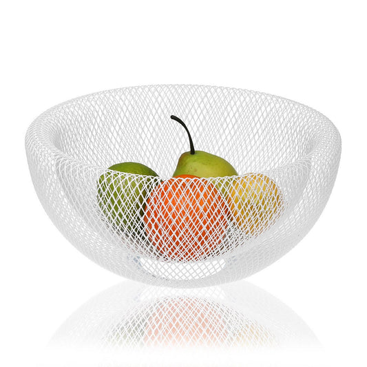 Fruit Bowl Versa White Steel Iron (15 cm)