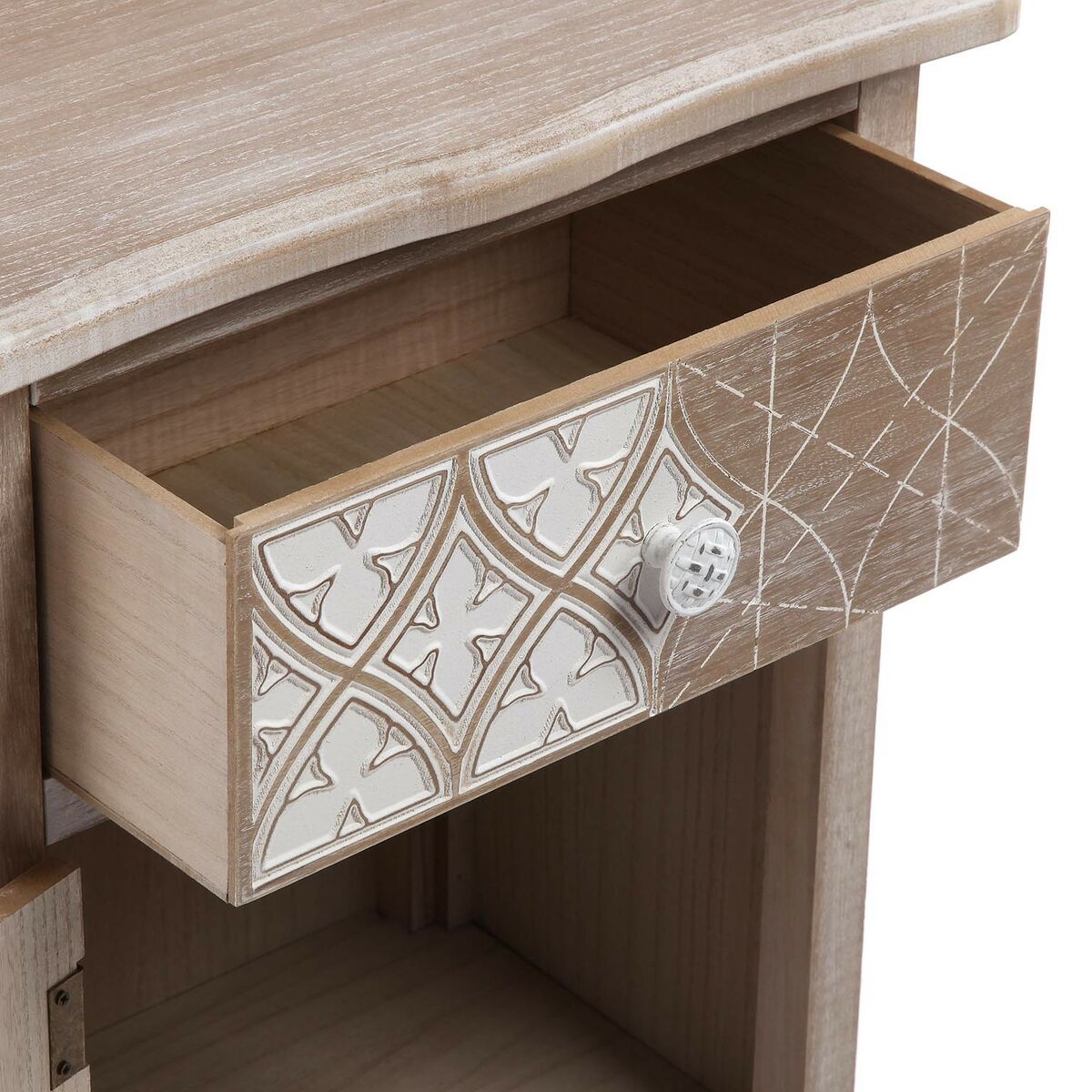 Nightstand Versa Lyra Paolownia wood MDF Wood 30 x 70 x 45 cm