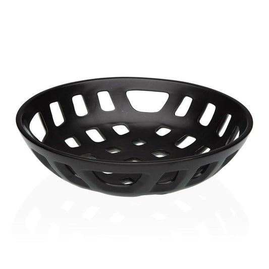 Fruit Bowl Versa Black Ceramic Porcelain 28 x 7 x 28 cm