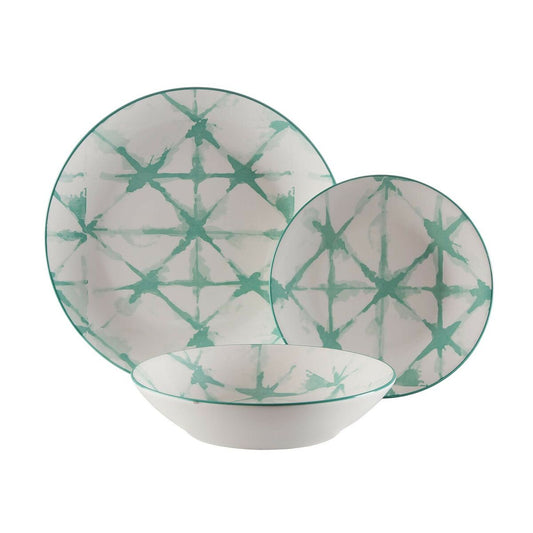 Tableware Versa Pompeia Turquoise Porcelain 18 Pieces