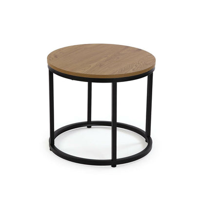 Set of 2 tables Versa Aurea Black 48 x 48 x 42 cm 80 x 80 x 48 cm