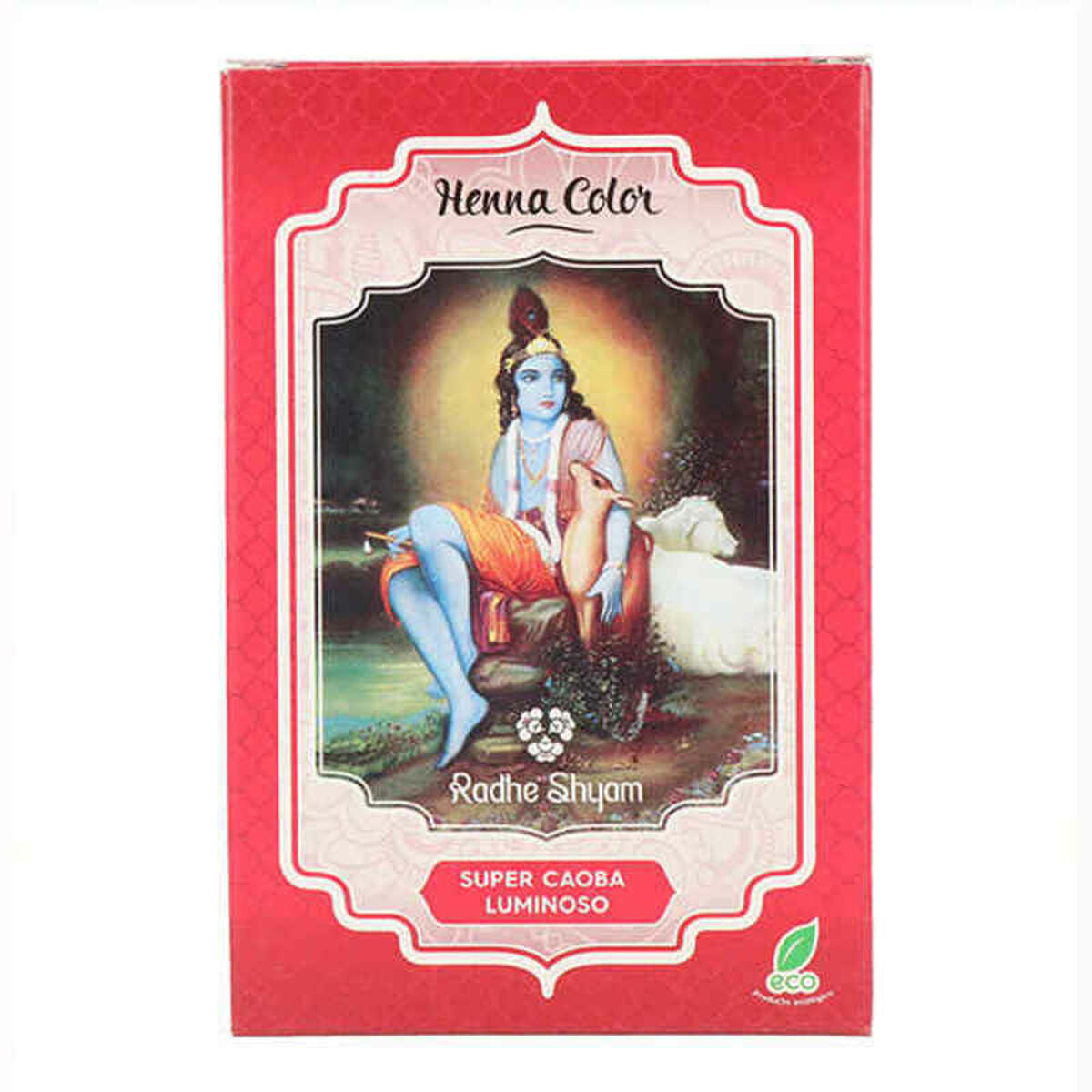 Permanent Dye Radhe Shyam Shyam Henna Henna Powdered Mahogany (100 gr) Radhe Shyam