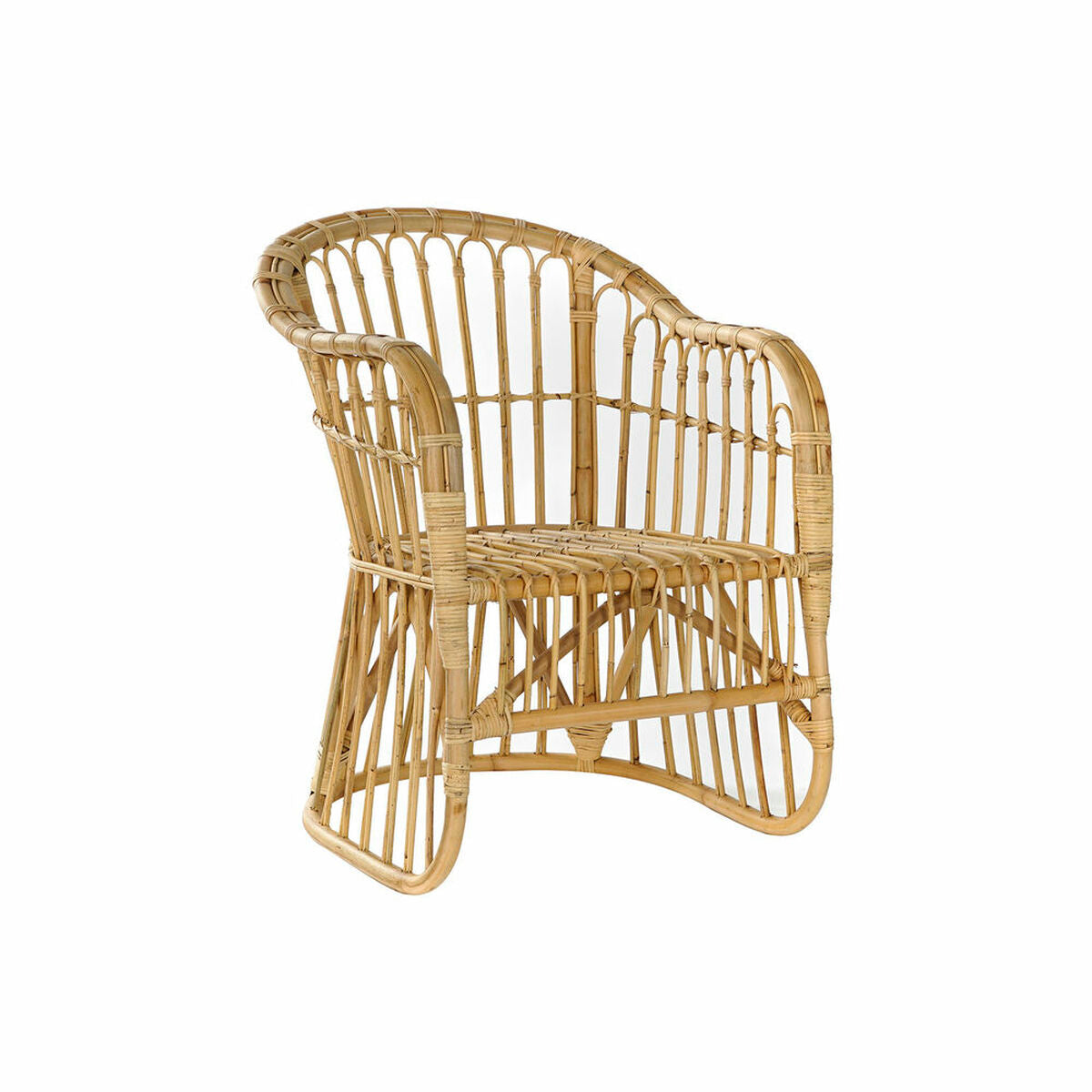 Armchair DKD Home Decor Light brown Rattan (62 x 72 x 83 cm) DKD Home Decor