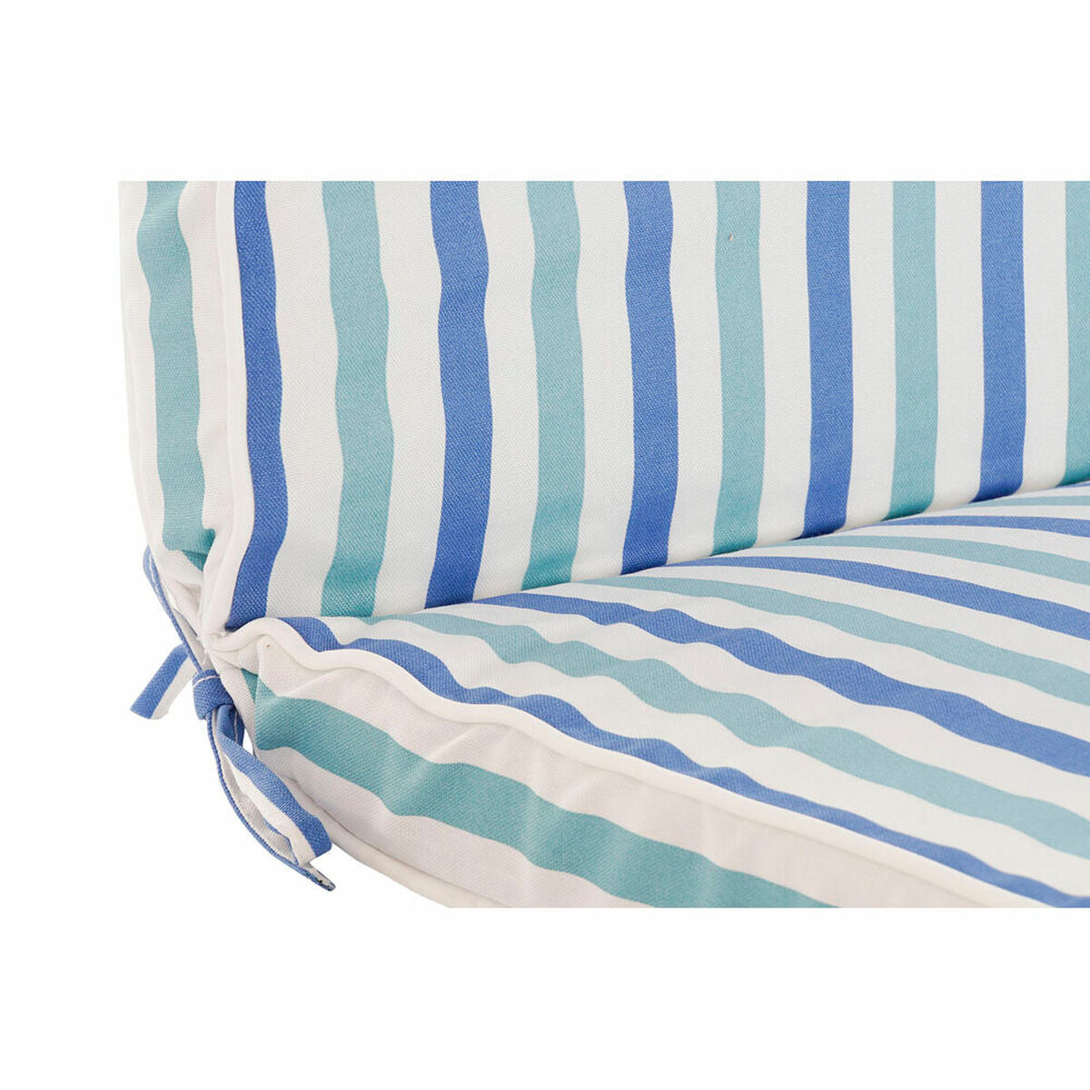 Cushion DKD Home Decor White Sky blue Navy Blue Stripes 190 x 60 x 5 cm (190 x 60 x 5 cm)