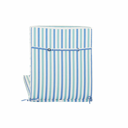 Cushion DKD Home Decor White Sky blue Navy Blue Stripes 190 x 60 x 5 cm (190 x 60 x 5 cm)