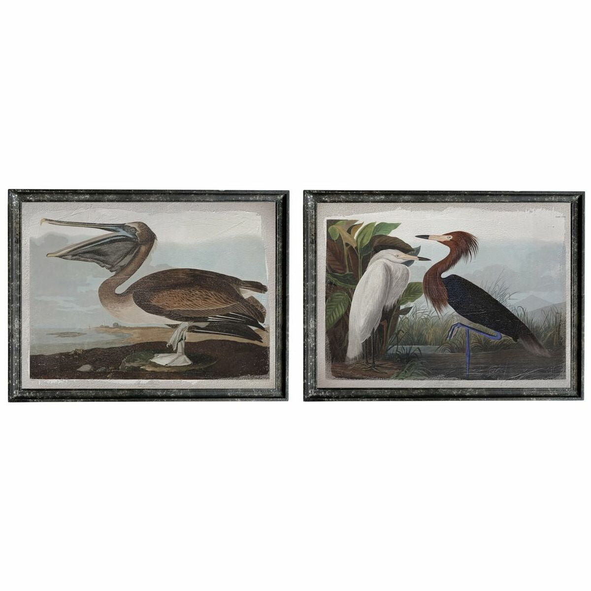 Painting DKD Home Decor 90 x 2 x 68 cm Bird Oriental (2 Units) DKD Home Decor