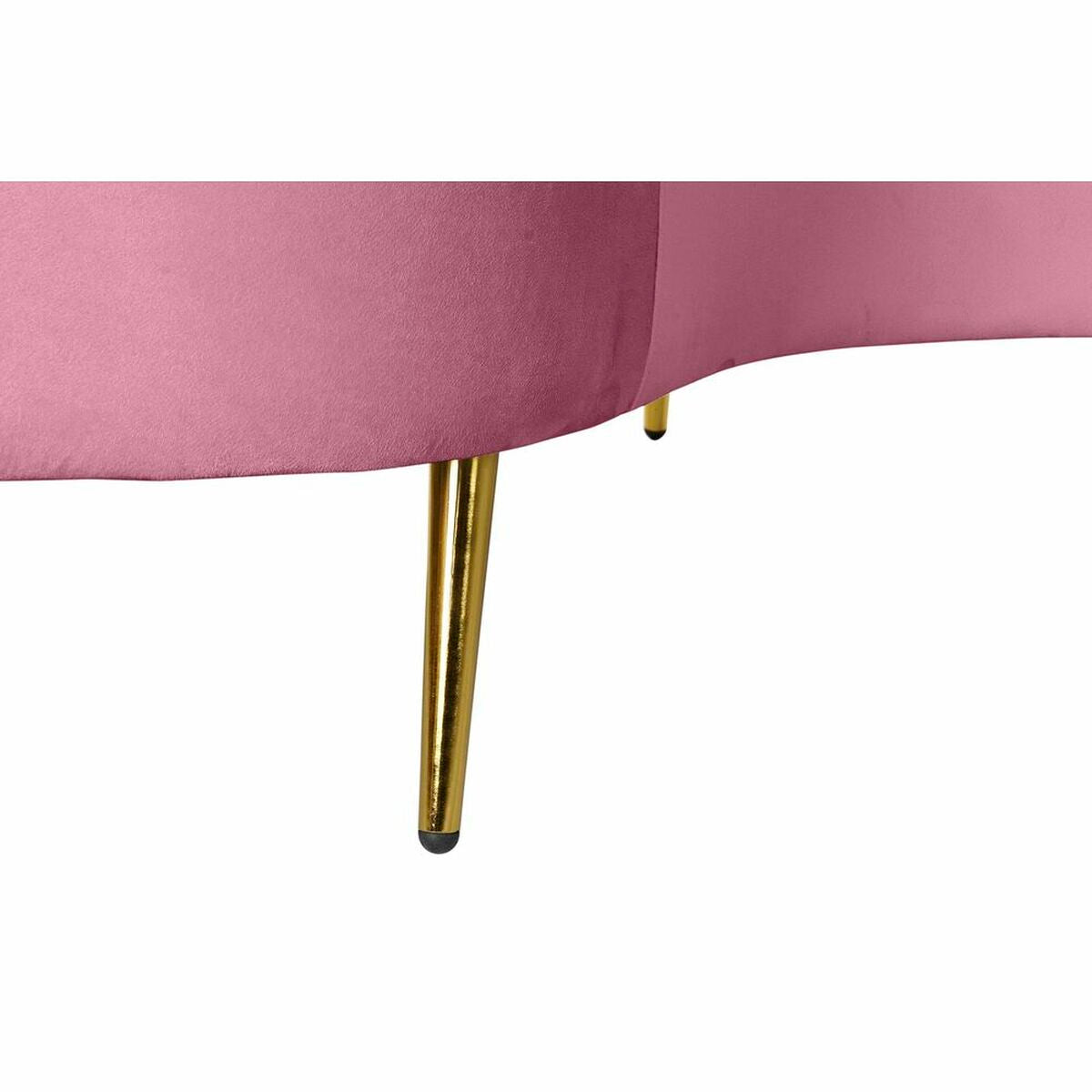 Sofa DKD Home Decor Pink Golden Metal Polyester (210 x 120 x 84 cm) DKD Home Decor