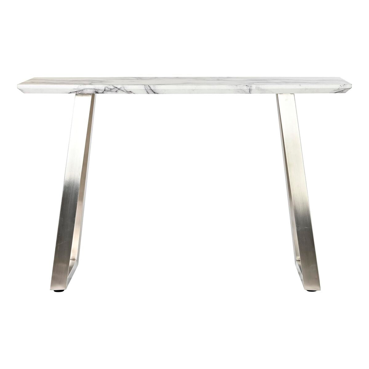 Console DKD Home Decor White Silver Steel MDF Wood 120 x 40 x 76 cm