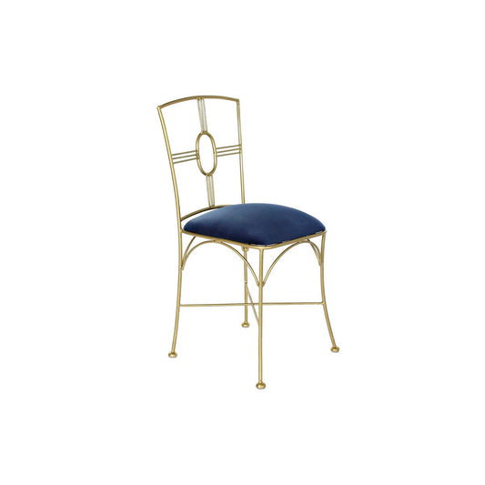 Dining Chair DKD Home Decor Blue Golden 45 x 42 x 88,5 cm DKD Home Decor