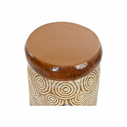 Side table DKD Home Decor Natural White Albasia wood (29 x 29 x 49 cm) (30 x 30 x 50 cm)