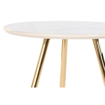 Set of 2 tables DKD Home Decor White Black Golden 46 x 46 x 45 cm