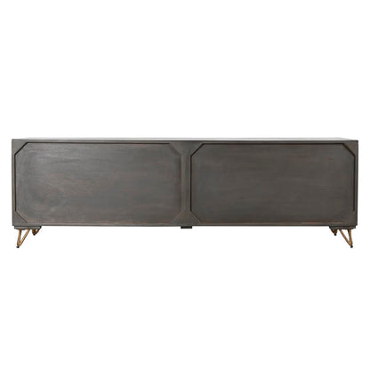 TV furniture DKD Home Decor Metal Brown Mango wood 160 x 40 x 50 cm