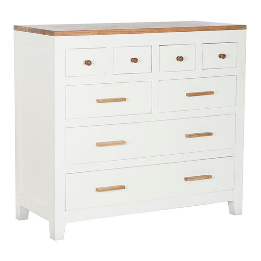 Chest of drawers DKD Home Decor White Brown Acacia Mango wood Urban 110 x 45 x 100 cm