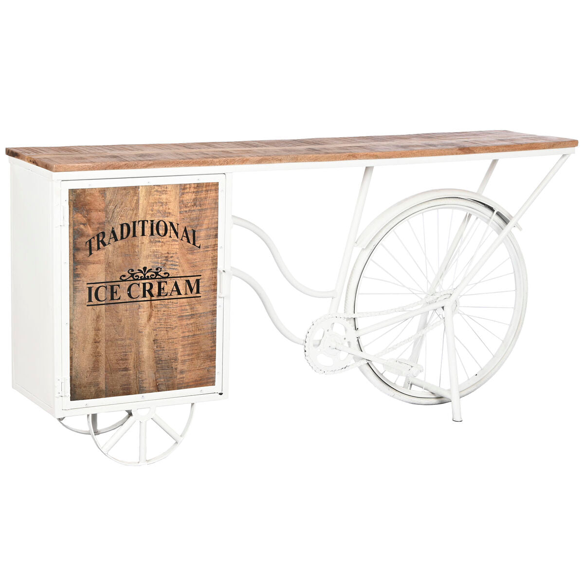 Console DKD Home Decor White Brown Metal 165 x 35,5 x 83,8 cm