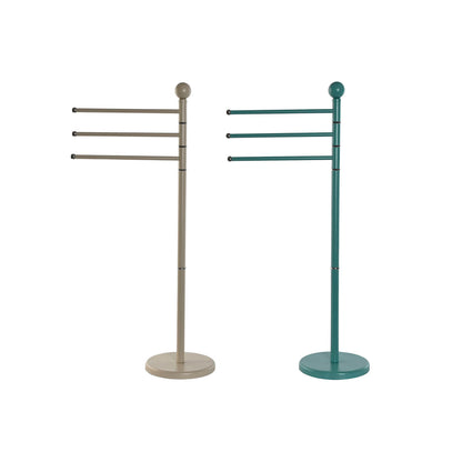 Free-Standing Towel Rack Home ESPRIT Beige Turquoise Metal 43 x 22 x 90 cm 2 Units Home ESPRIT