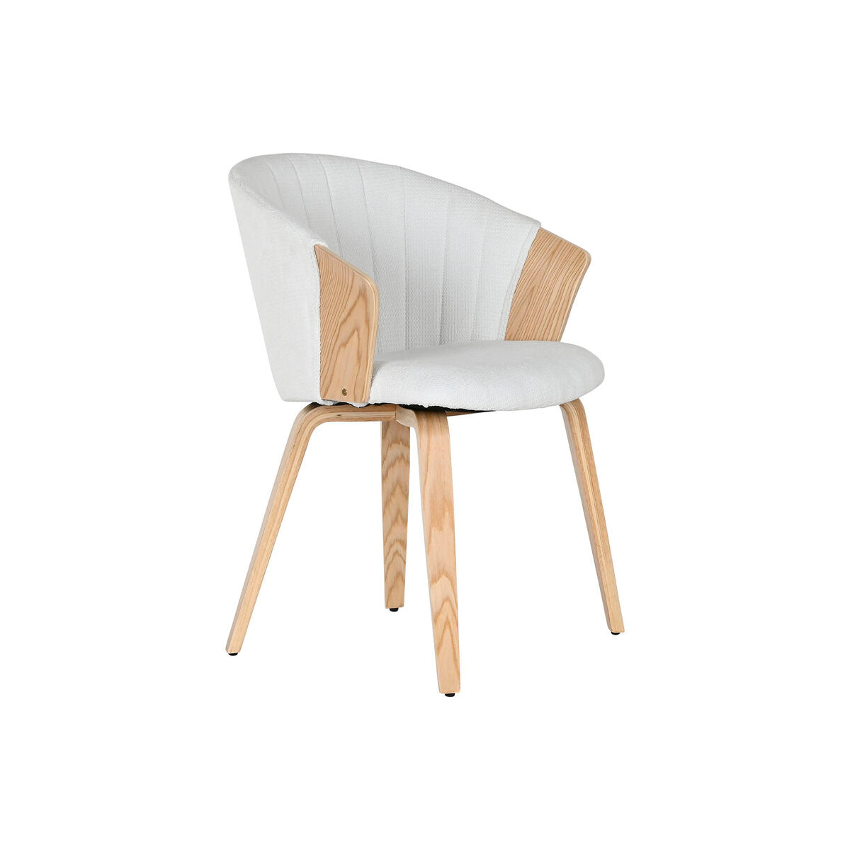 Dining Chair Home ESPRIT White Polyester Wood 60 x 57,5 x 79 cm