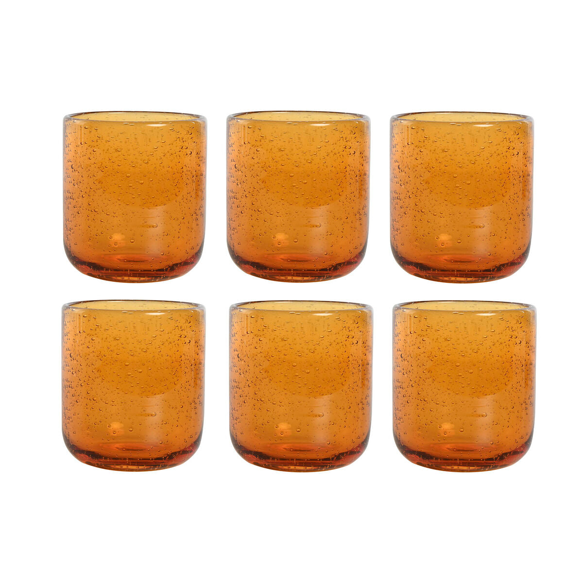 Set of glasses Home ESPRIT Amber Crystal 320 ml (6 Units) Home ESPRIT