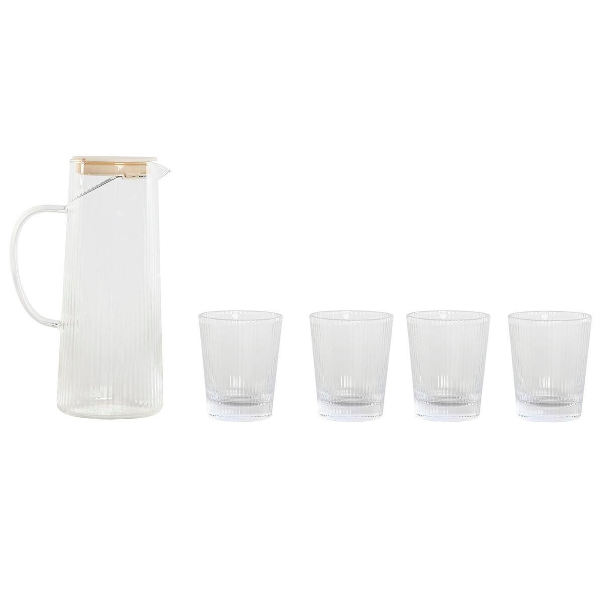 Set of glasses Home ESPRIT Transparent polypropylene Borosilicate Glass 245 ml