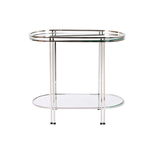 Side table Home ESPRIT Silver Steel Mirror 70 x 35 x 63 cm