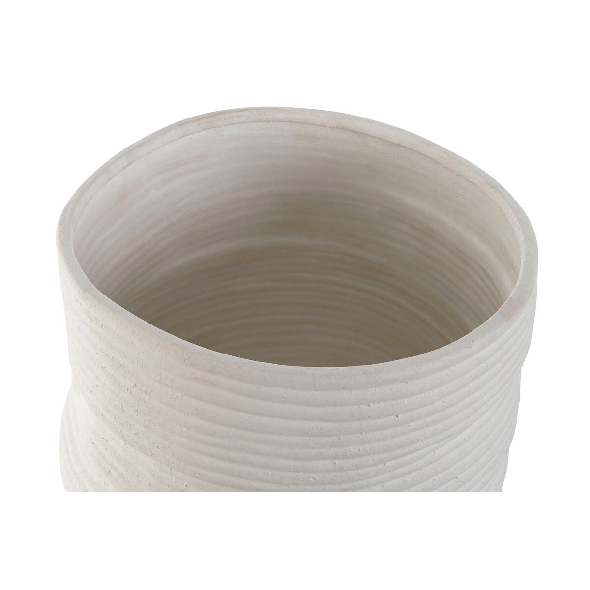 Vase Home ESPRIT White Ceramic 27 x 27 x 37 cm Home ESPRIT