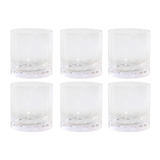 Set of glasses Home ESPRIT Transparent Crystal With relief (6 Units)