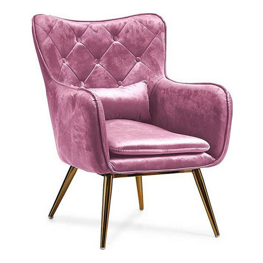 Armchair Pink Velvet (68 x 92 x 70 cm)